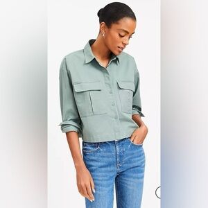 LOFT Wide Sleeve Modern Utility Shirt